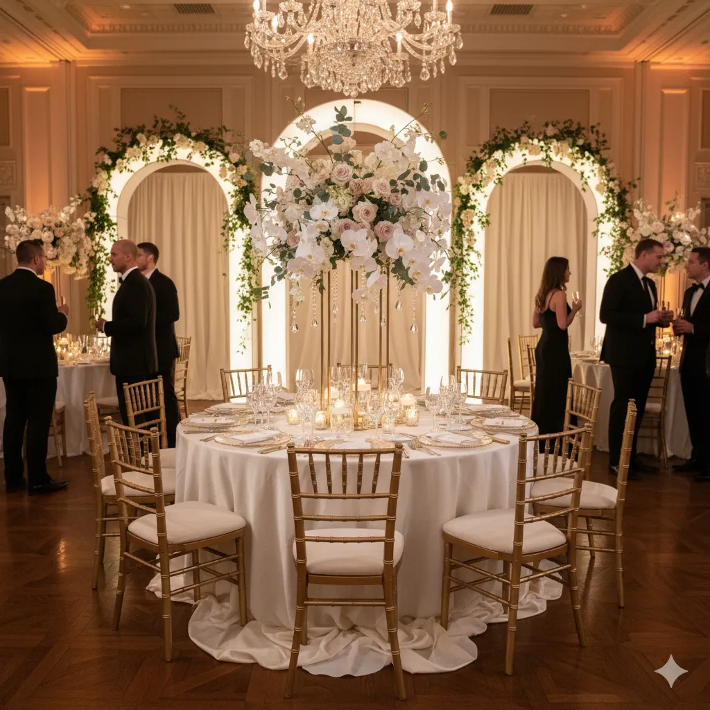 Elegant reception arrangement